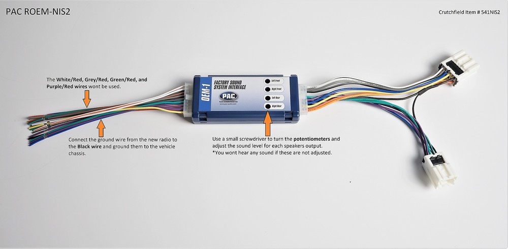 PAC ROEM-NIS2 Interface Retains Factory amp in select Nissan