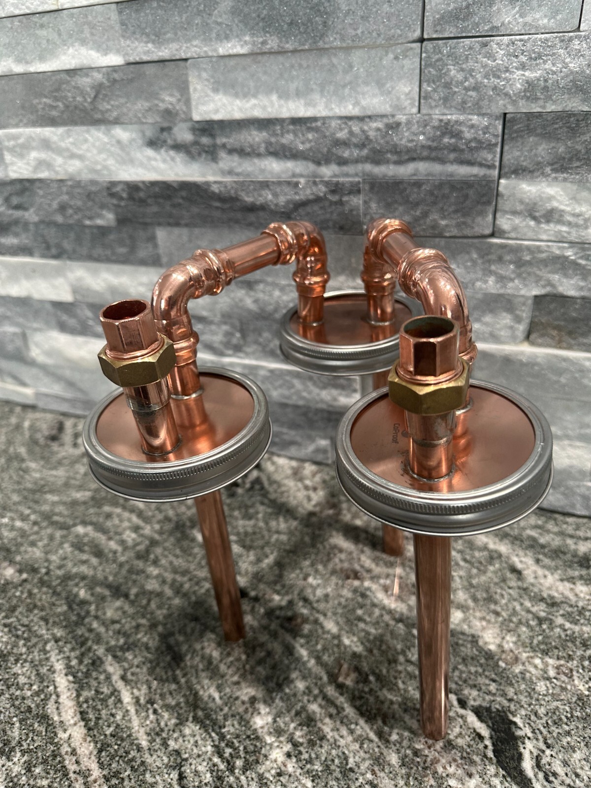 CoProof 1/2” Tandem Mason Jar Thumpers for Wide Mouth Half Gallon Mason Jar A15