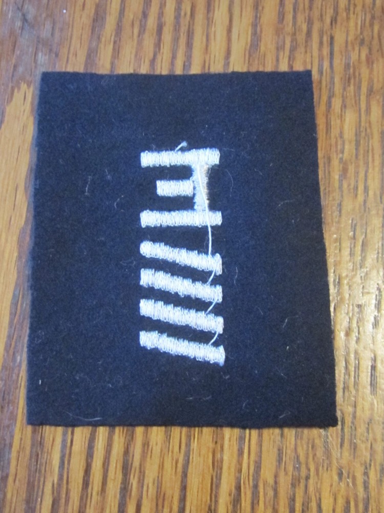 BATTLE EFFICIENCY "E" PATCH US NAVY 5TH AWARD, DISTINGUISHING MARK (DM)