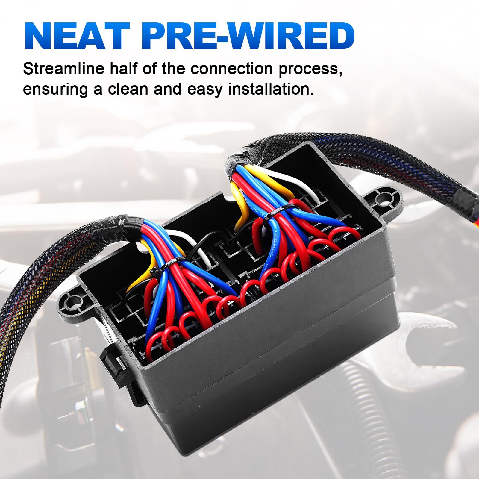 12 Volt Fuse Relay Box Pre-Wired Fuse and Relay Box with 4 Relays and 12 Way