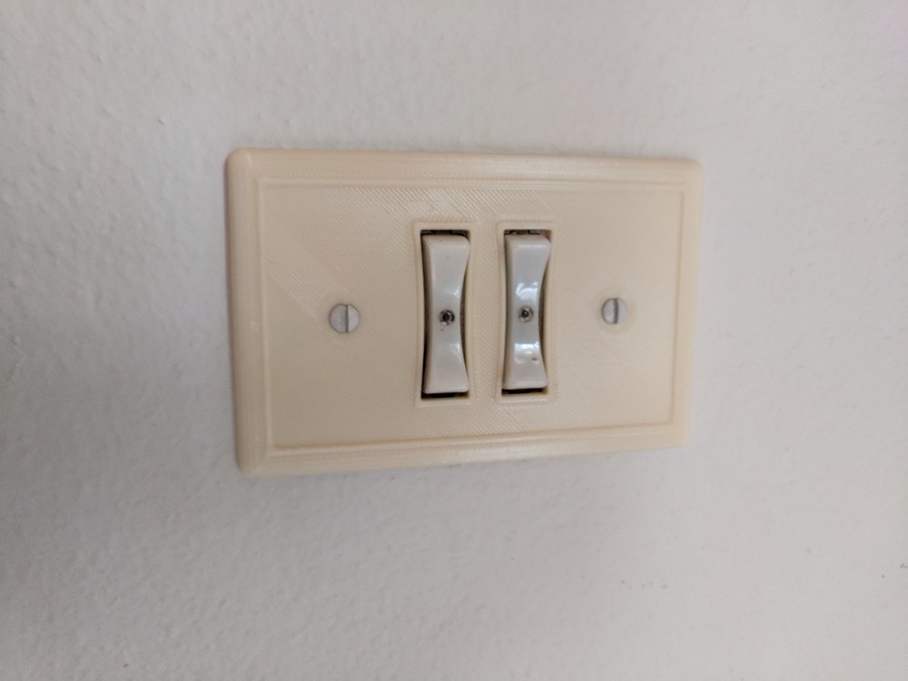 WHITE ONLY Duplex (2) Remcon Switch Plate Low Voltage Cover