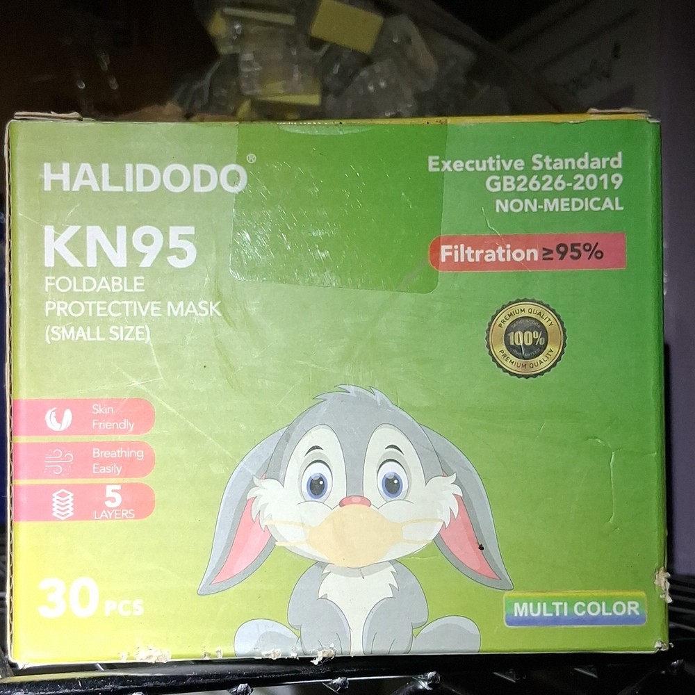 HALIDODO KN95 Foldable Protective Mask Small Size 30 Pack