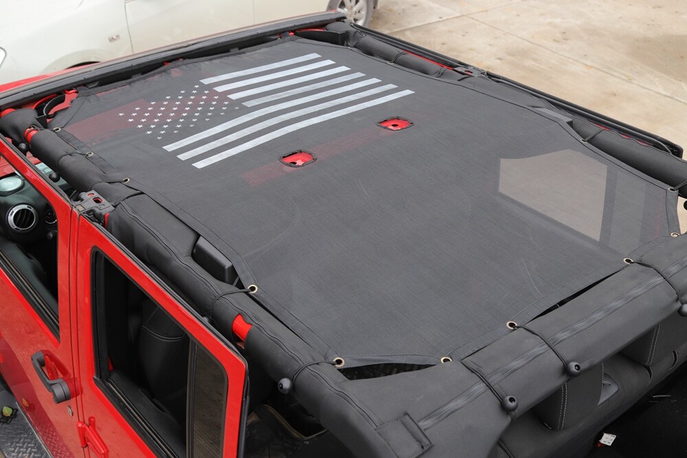 Mesh Car SunShade Bikini Top Net Cover For Jeep Wrangler JK JKU 4Dr Accessories