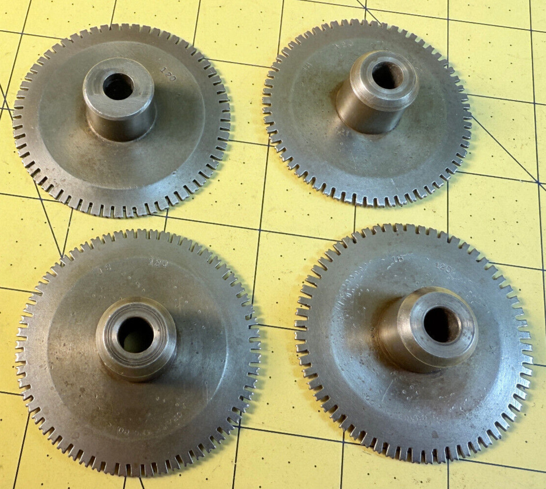Vintage Lot of 4 Crane Manufacturing Co 120 16 Index Gear - FREE SHIPPING