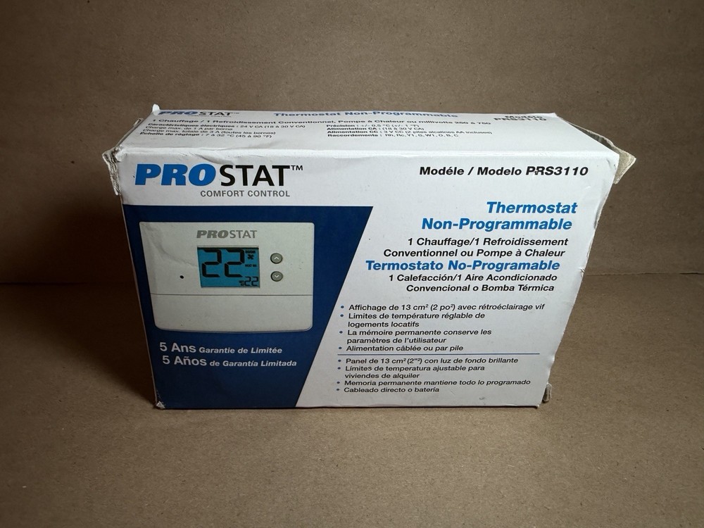 ProStat PRS3110 Digital Thermostat Wall Heat Cool System