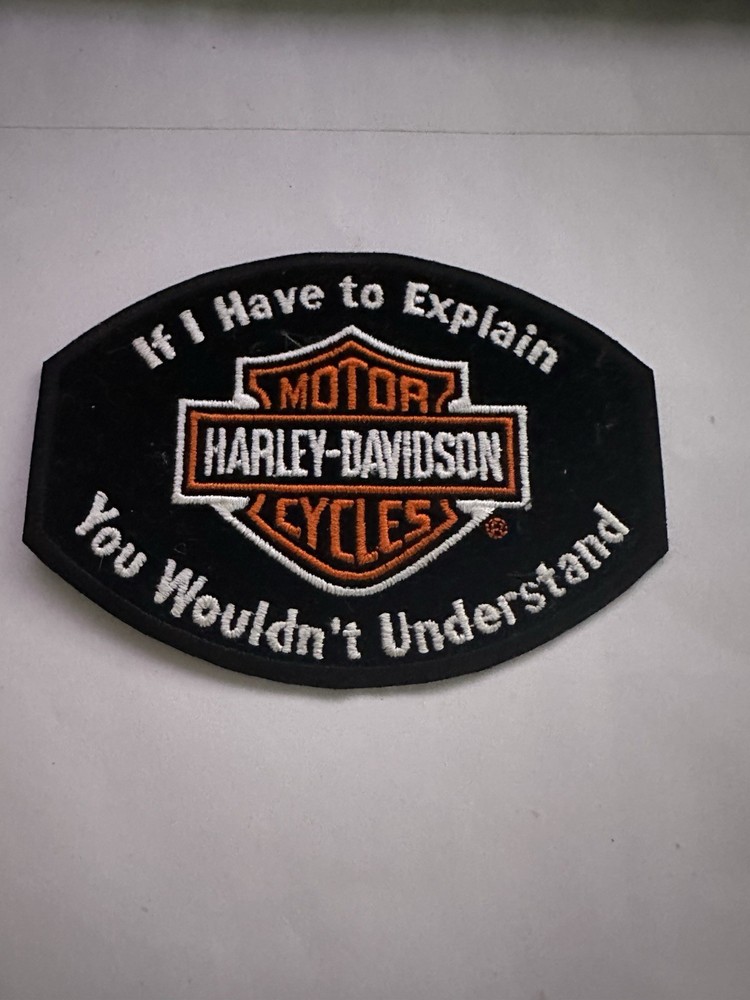 Harley-Davidson Bar & Shield  Large Black Emblem / Patch NEW