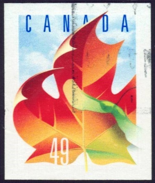 Canada sc#2053 Maple Leaf, Unit from Coil, Used