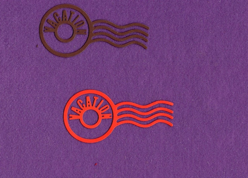 POSTMARK VACATION die cuts scrapbook cards