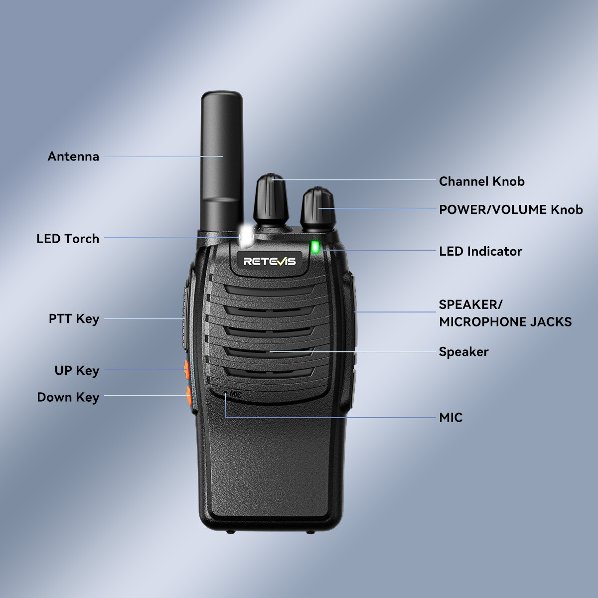 10*Retevis H777 UHF FRS Walkie Talkies Long Range 2W 16CH VOX TOT Two Way Radio