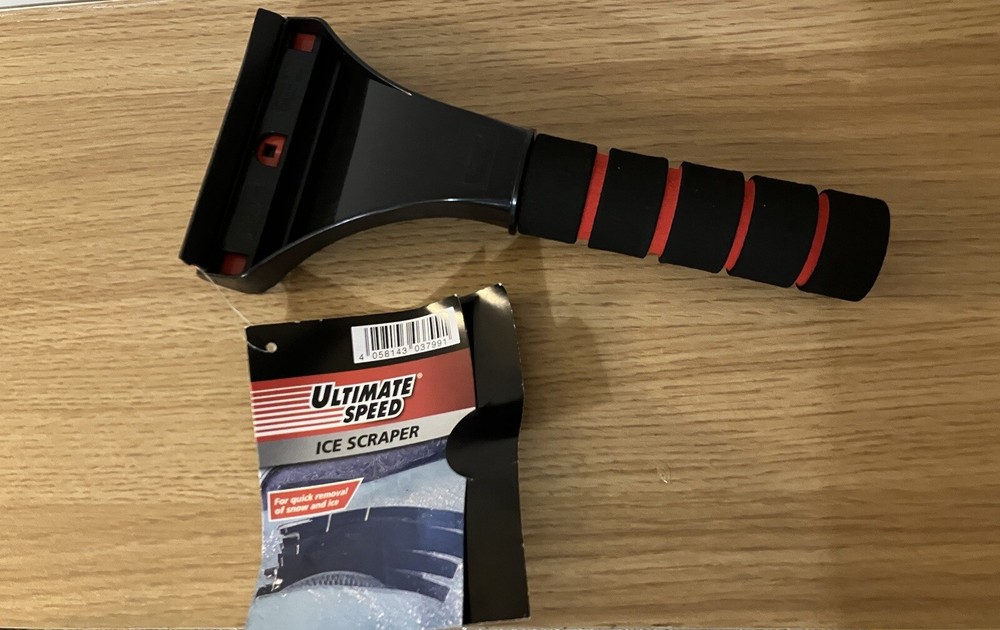 Ice Scraper With Squeegee Soft Grip Handle Car Windscreen Snow Wind Shield Frost
