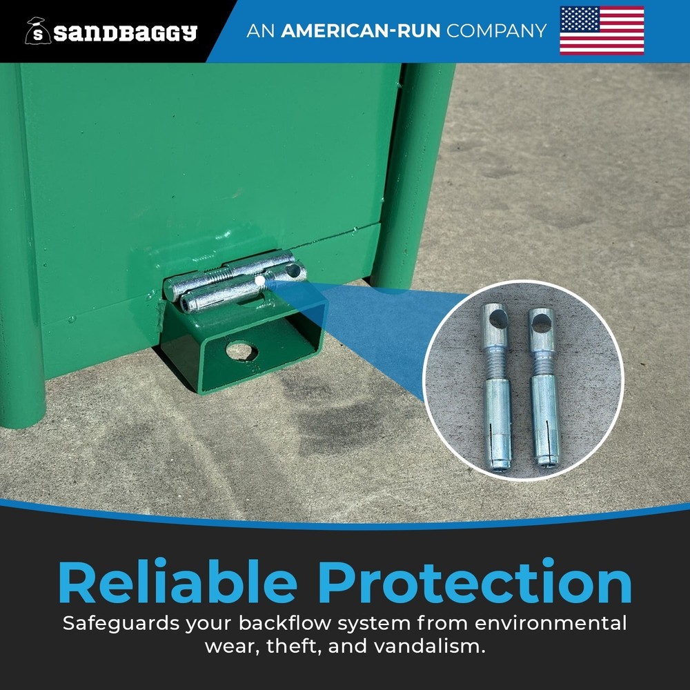 48"x25"x15" Fully Enclosed Backflow Security Cage – Backflow Enclosure (Green)