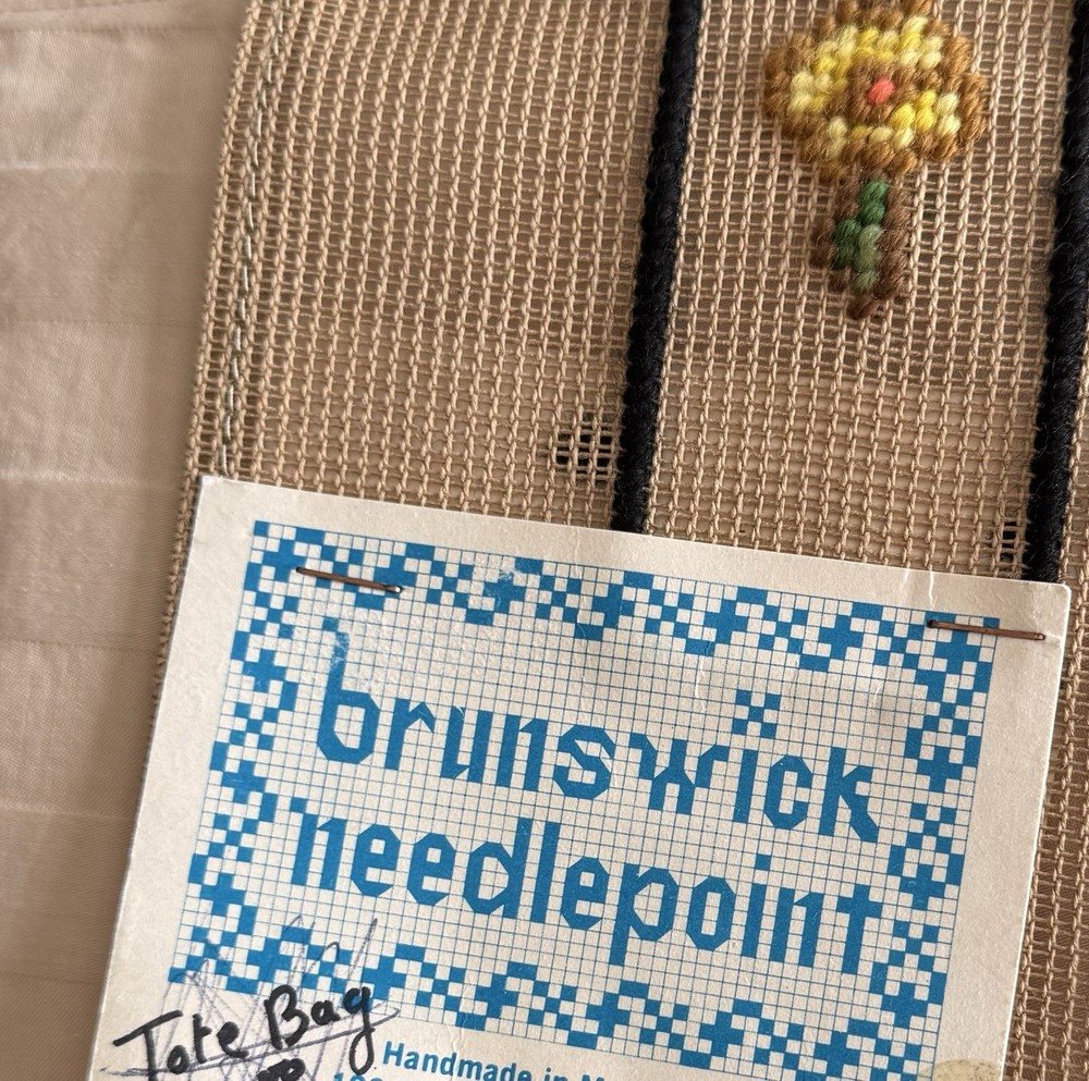 Brunswick Needlepoint tote bag canvas