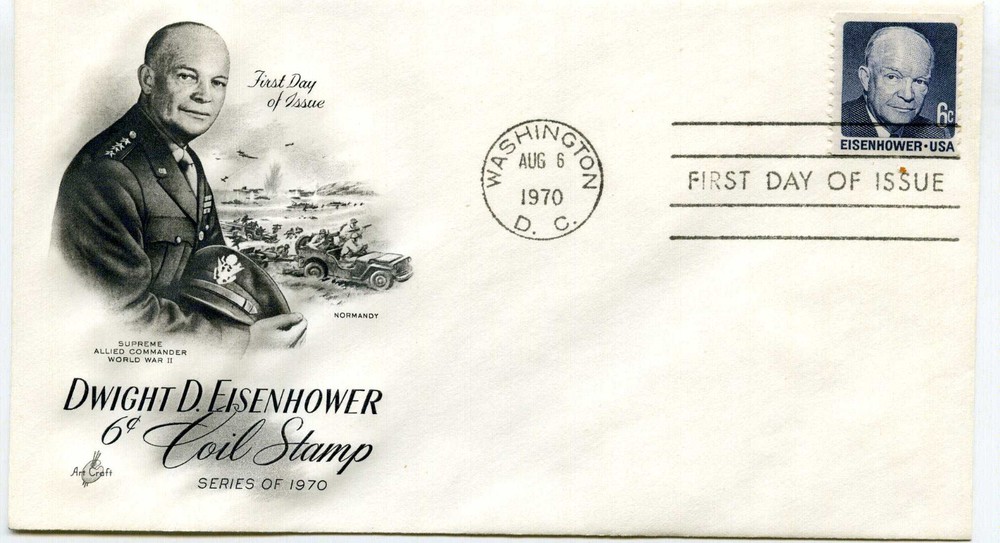 1401 6c Eisenhower coil ArtCraft FDC