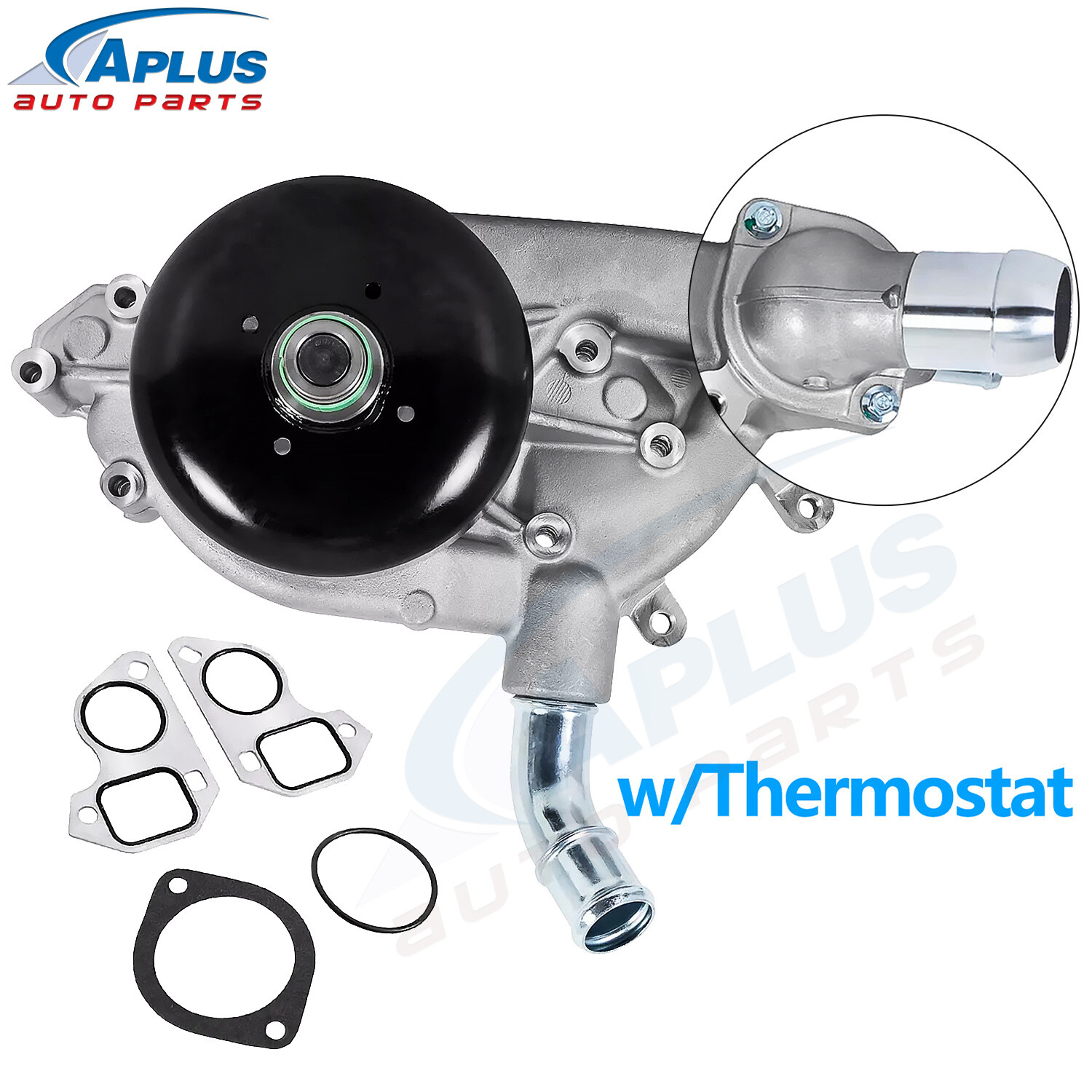 Engine Water Pump w/Thermostat for Chevy Silverado 1500 Tahoe GMC Sierra 1500