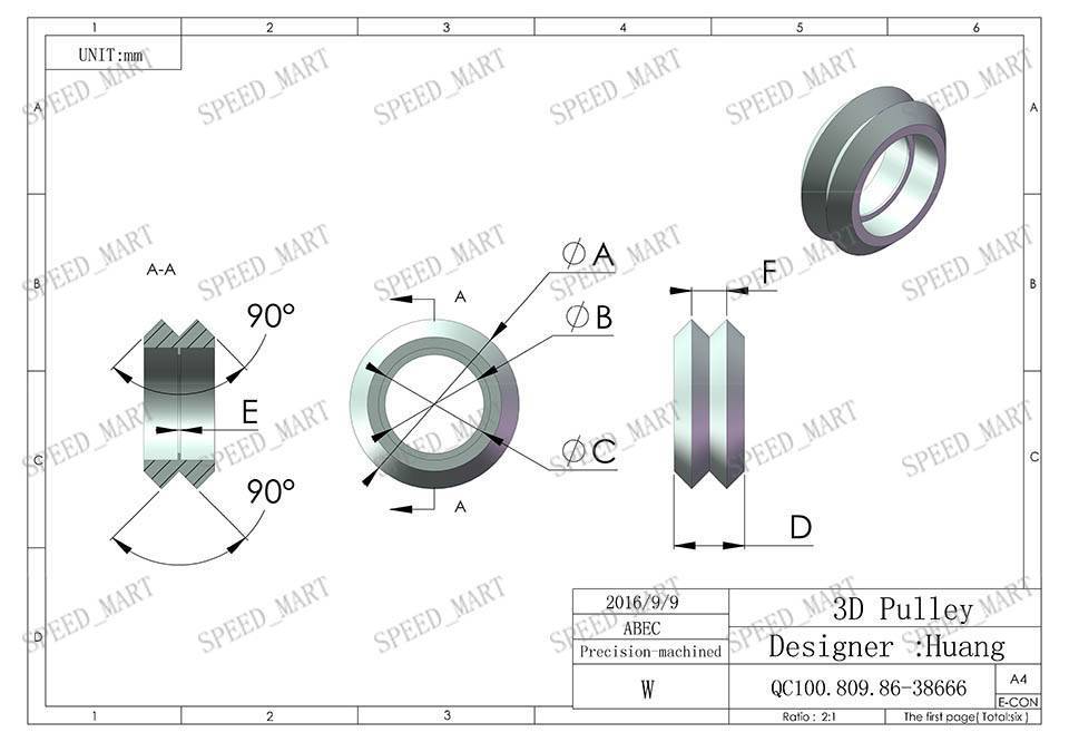 10x SS Dual V Groove Linear Extrusion Sheave 3D Printer RepRap CNC