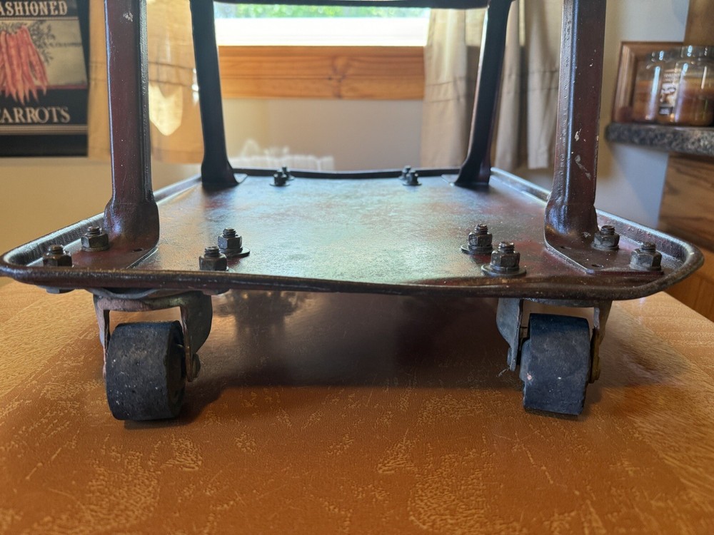 Vintage Mechanic Roll Around Metal Stool