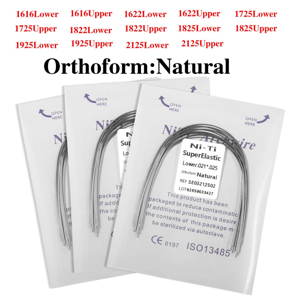 Dental Orthodontic Arch Wire NiTi Rectangular Super Elastic Natural 10pcs/pack