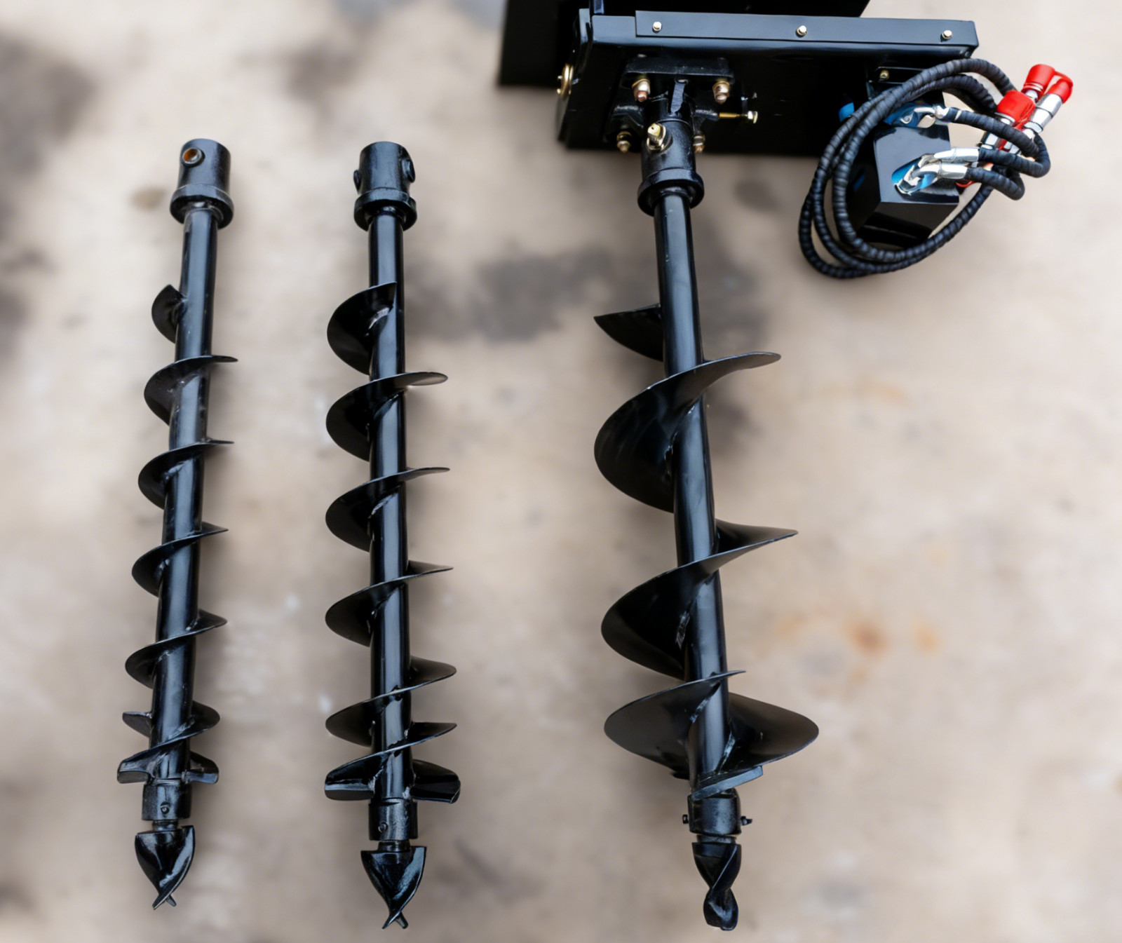 Hydraulic Auger Attachment Fit Toro Dingo Mini Skid Steer 6in+8in+12in Auger Rod