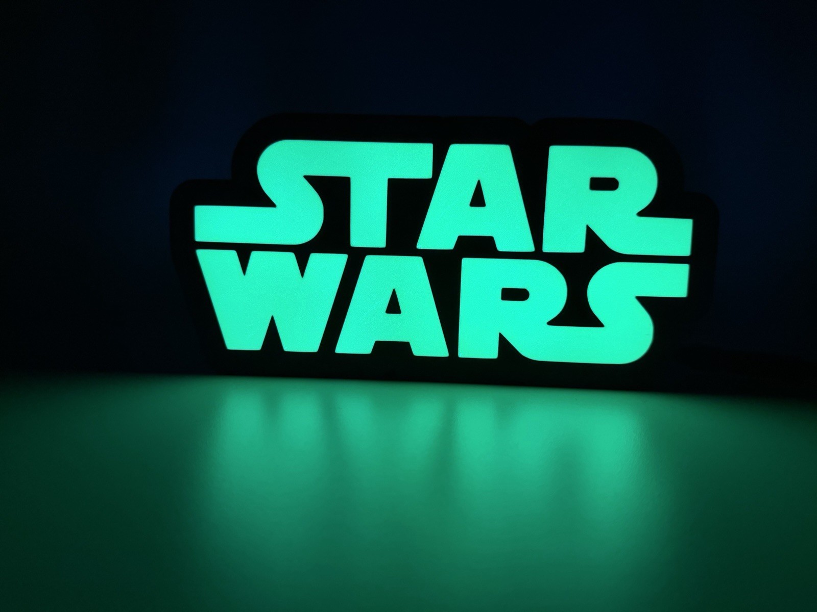 Star Wars RGB MUSIC LED Light Box - 3D Printed with Remote & Holder - Desk Decor