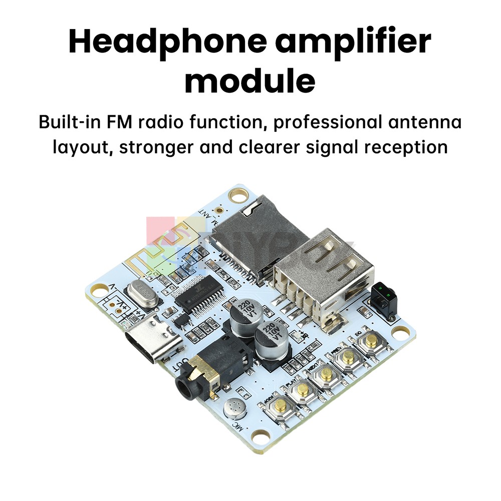 Bluetooth 5.4 Audio Receiver Board MP3 Lossless Decoder Decoding Module Type-C