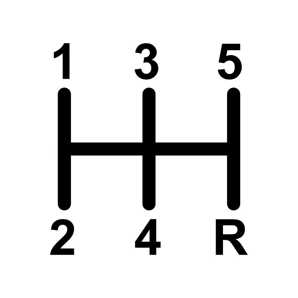 5-Speed Manual Shifter Decal
