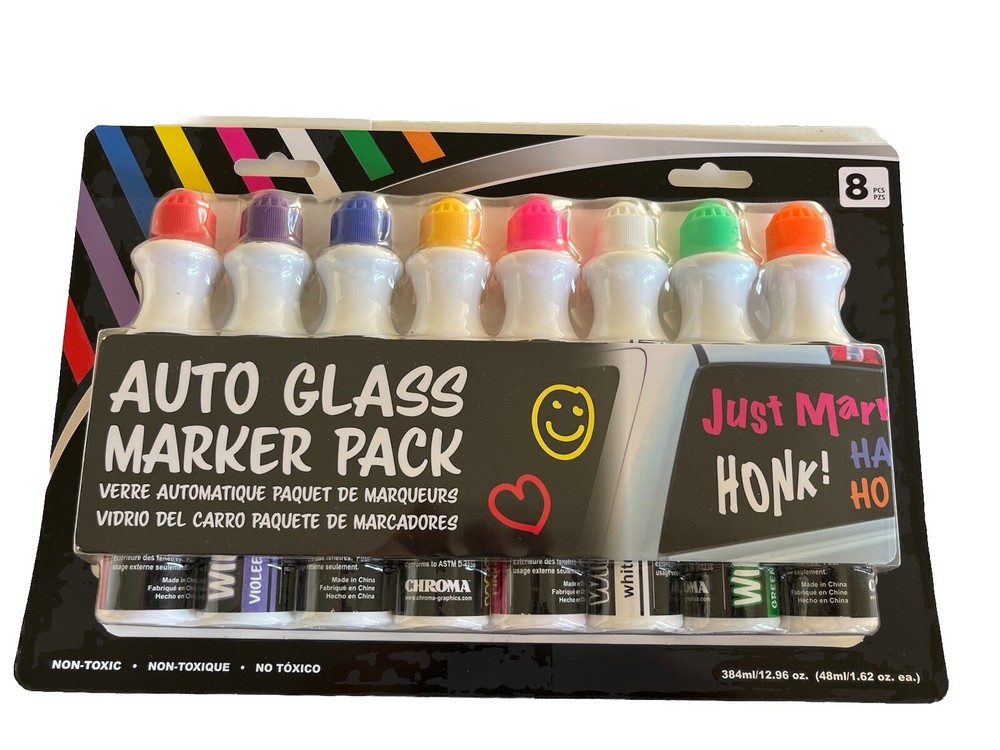 Chroma Markers For Auto Window/Glass 8 Pack