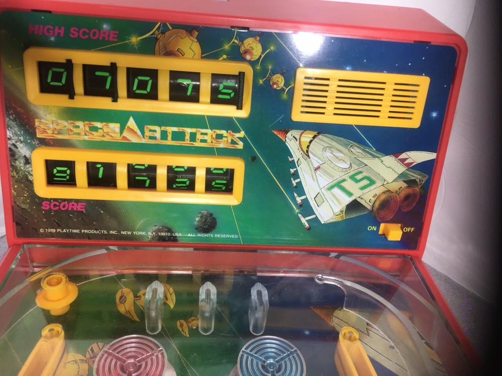 Space Attack 1989 Playtime Products Tabletop Pinball Machine