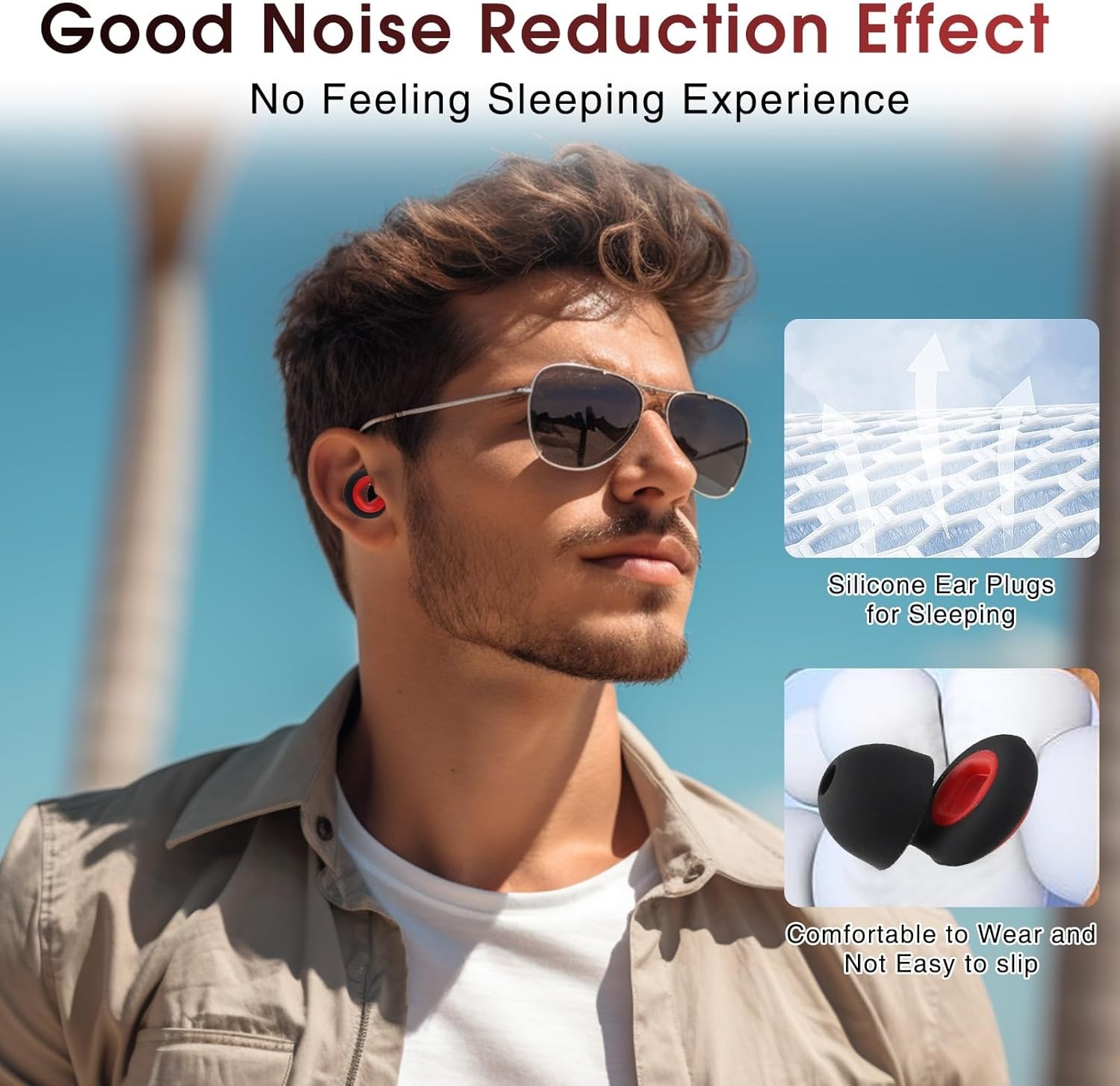 2 Pairs Motorcycle Earplugs 28db Noise Reduction, Moto Ear Plugs, Silicone Earpl