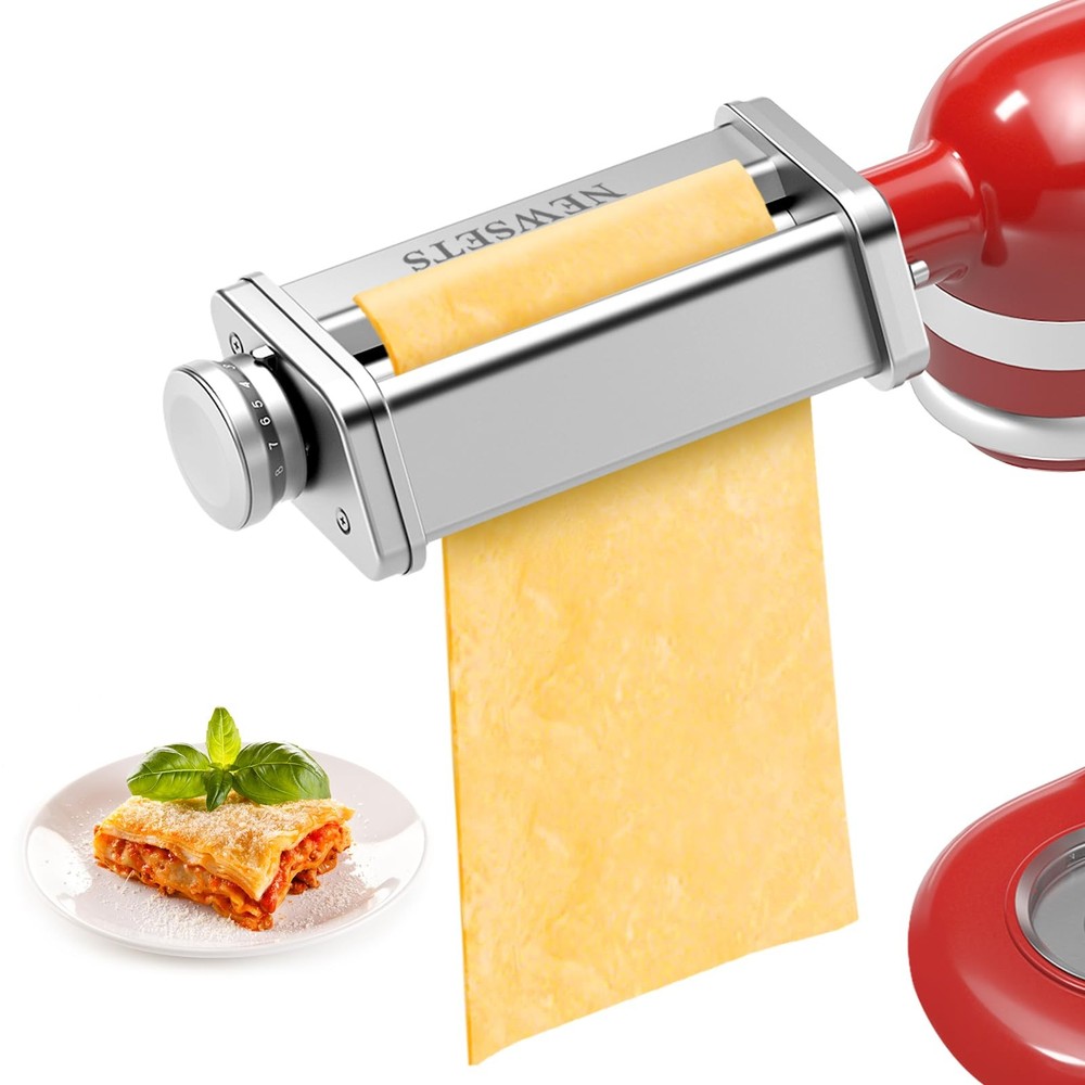 Pasta Roller Attachment for KitchenAid Stand Mixer, Stainless M,