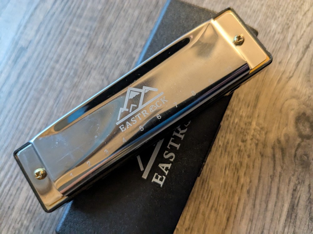 EASTRACK 10 Hole Harmonica with Hard Case & Instructions
