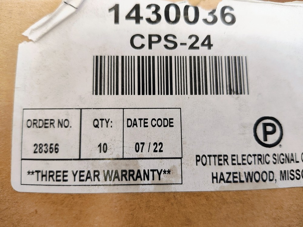 POTTER CPS-24 10 PACK NEW/OPEN BOX
