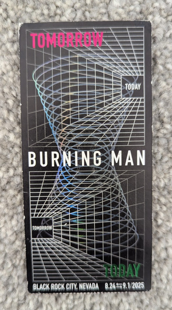 Burning Man Ticket Used Torn Stub 2025