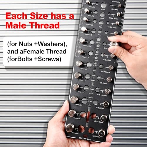 Thread Checker, 32 Nut and Bolt Thread Checker, Bolt Size and Thread Gauge