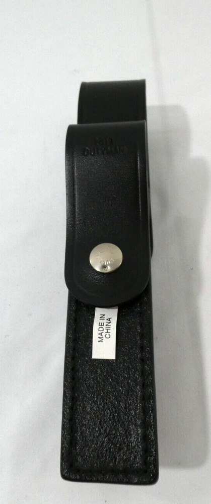 DUTYMAN 2811 FLASHLIGHT HOLSTER FITS STINGER/STINGER XT PLAIN BLACK SILVER SNAP