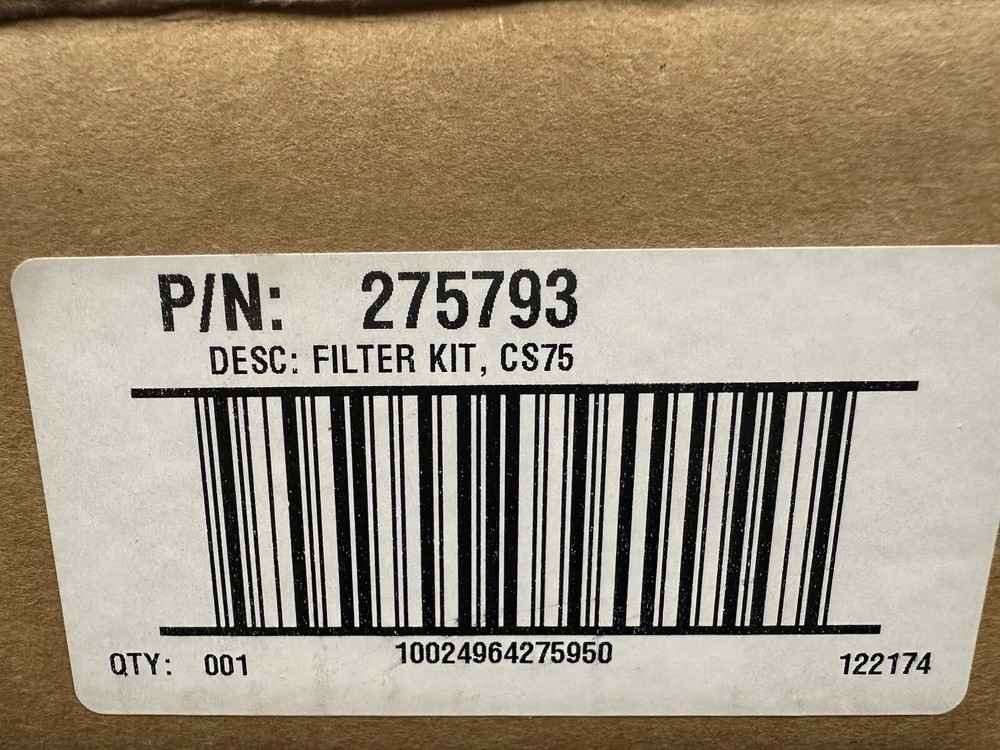 Filter Kit For CS75 Part # 275793