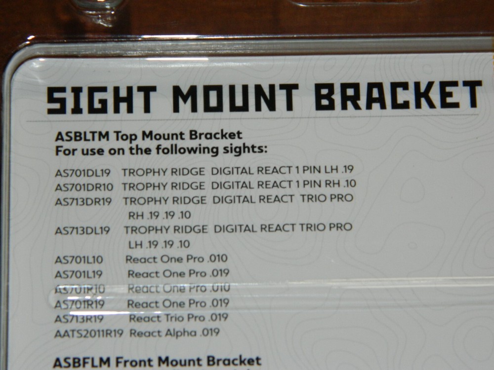Trophy Ridge Sight Mount Bracket for Mathews Bridge-Lock- ASBLTM