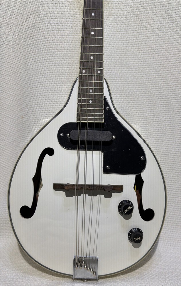 Stagg Acoustic-electric bluegrass mandolin White