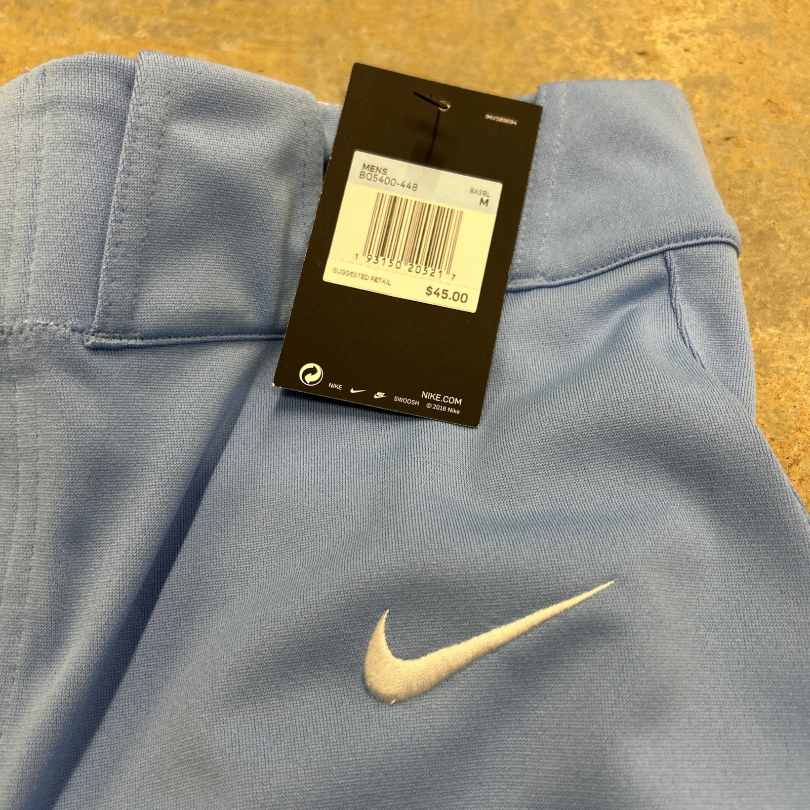 Nike Team Vapor Knicker Baseball Pants Carolina Blue BQ5400-448 Men’s Sz Medium