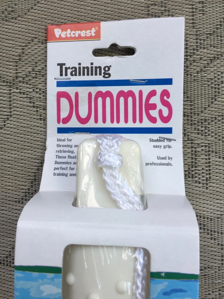 New Petcrest Training Plastic White Floating Dummies with Throw Rope 11x2 *