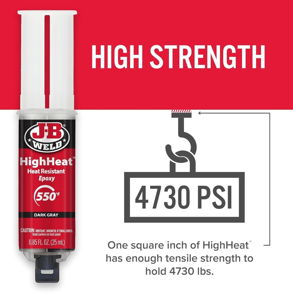 High Heat Epoxy Syringe, Dark Grey