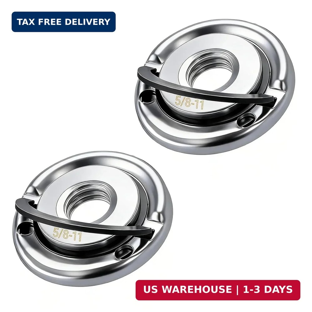 2Pcs 5/8-11 Inch Quick Change Angle Grinder Flange Nuts, Heavy-Duty Locking Nuts