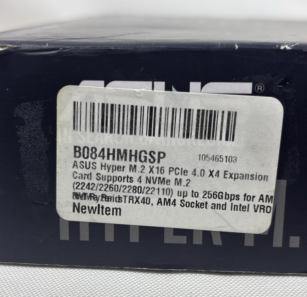 ASUS Hyper M.2 X16 PCIe 4.0 Expansion Card (UNTESTED)