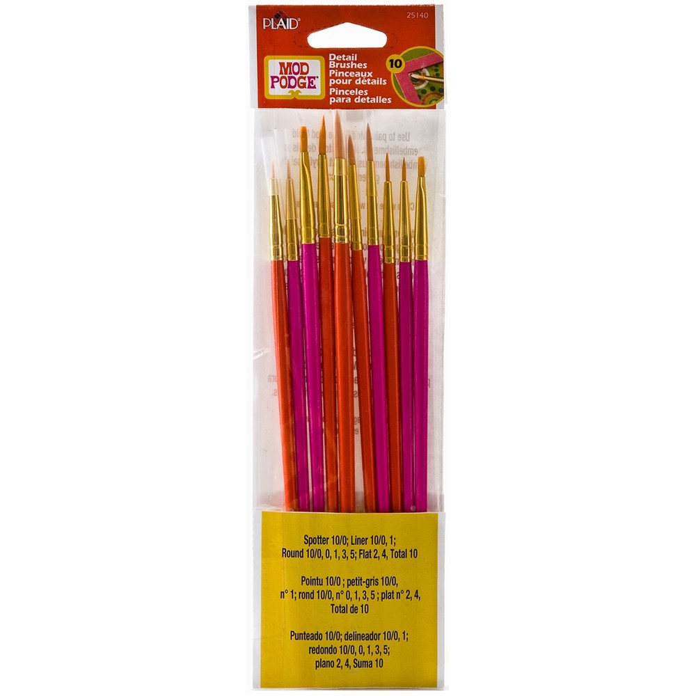 Plaid Mod Podge Brush Set 10/Pkg-