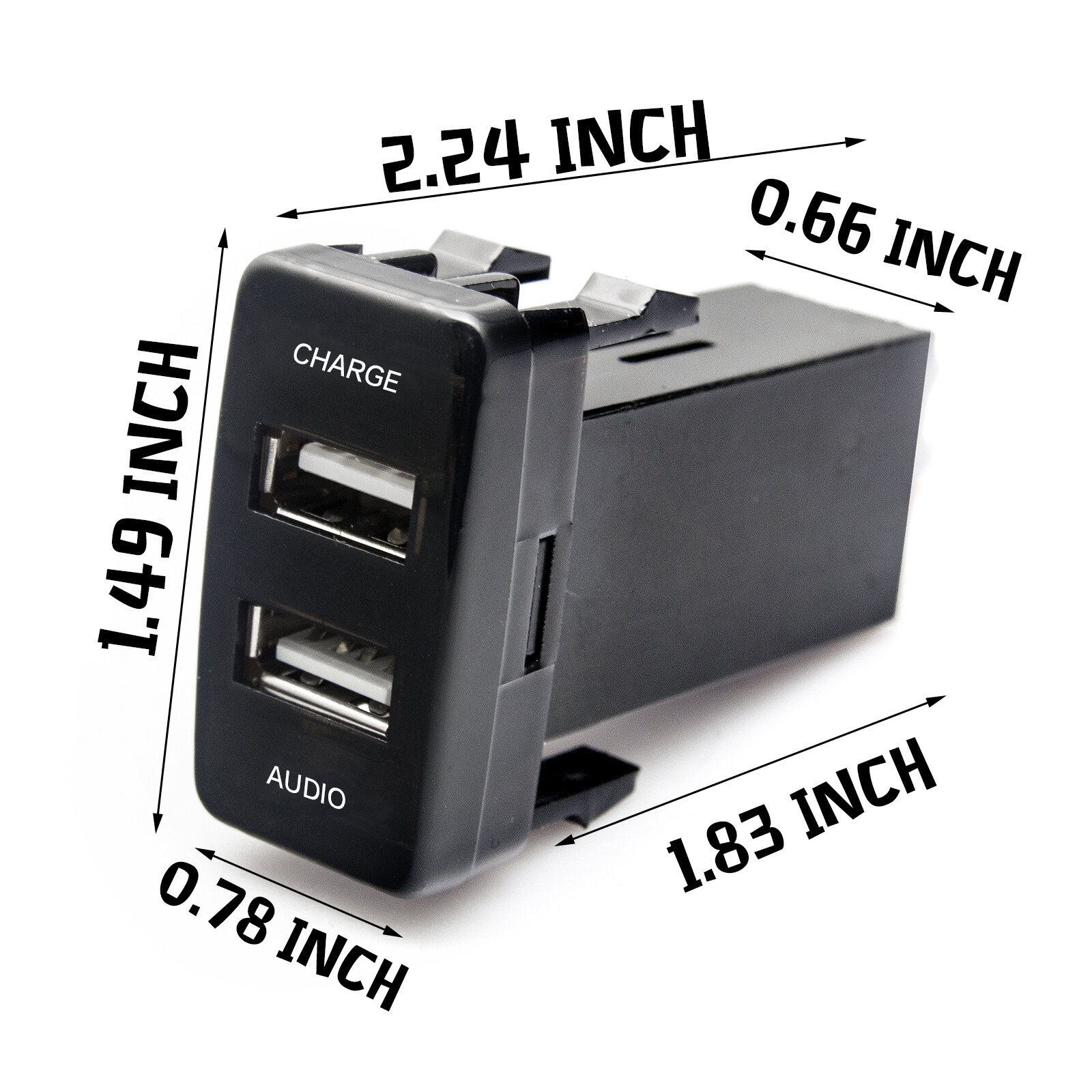 Car Dual USB Charger Socket Audio Port For Toyota 4Runner Highlander FJ Cruiser