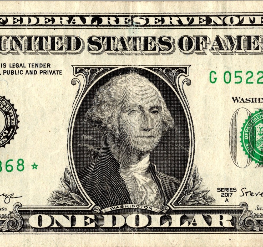 2017 G Star Note FANCY SERIAL NUMBER ONE DOLLAR Regular Run