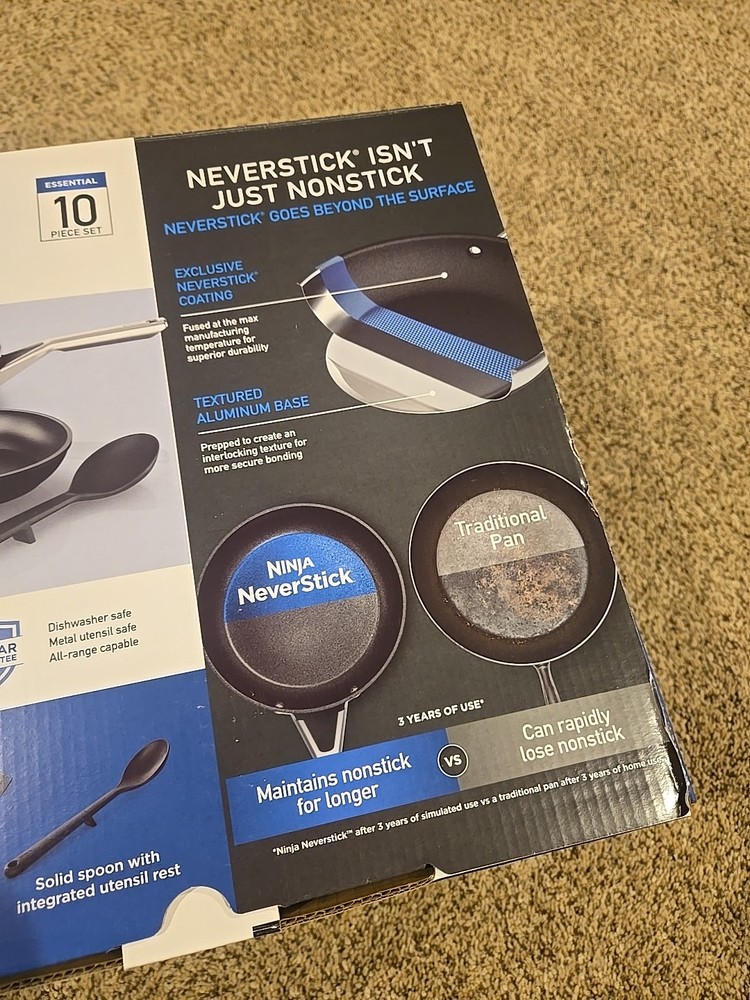 New Ninja NeverStick Essential 10-Piece Cookware Set, C19010