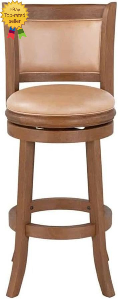 Augusta Swivel Bar Stool Chestnut Wire Brush