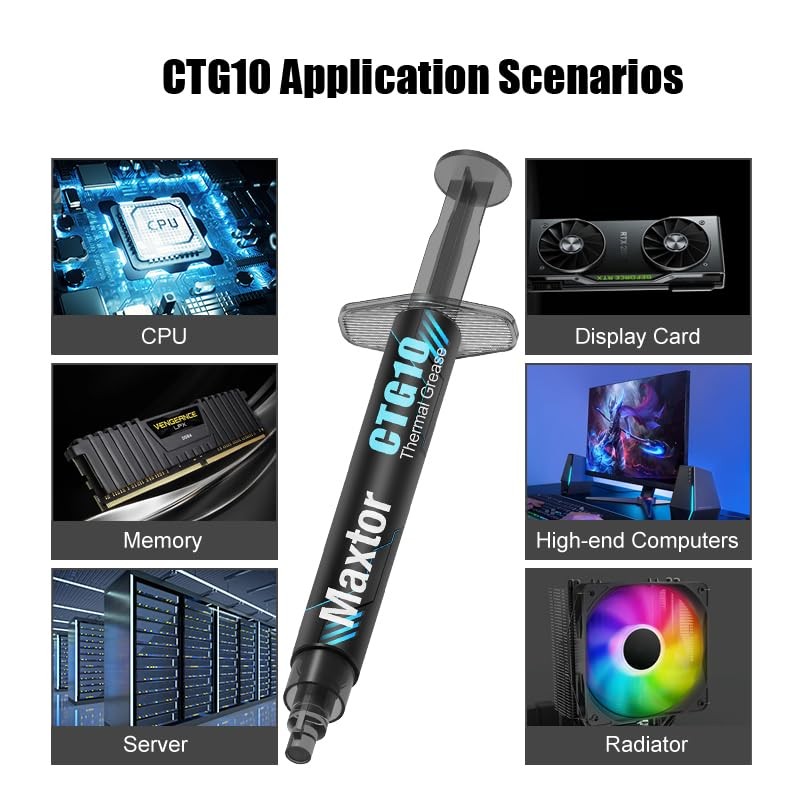 CTG10 Thermal Compound Paste Heat Sink for IC/Processor/CPU/GPU/All Coolers, ...