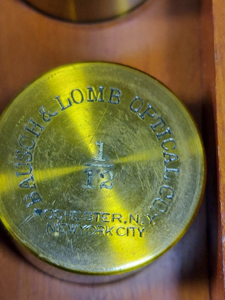 Antique 1915 Bausch&Lomb Optical Microscope With Box