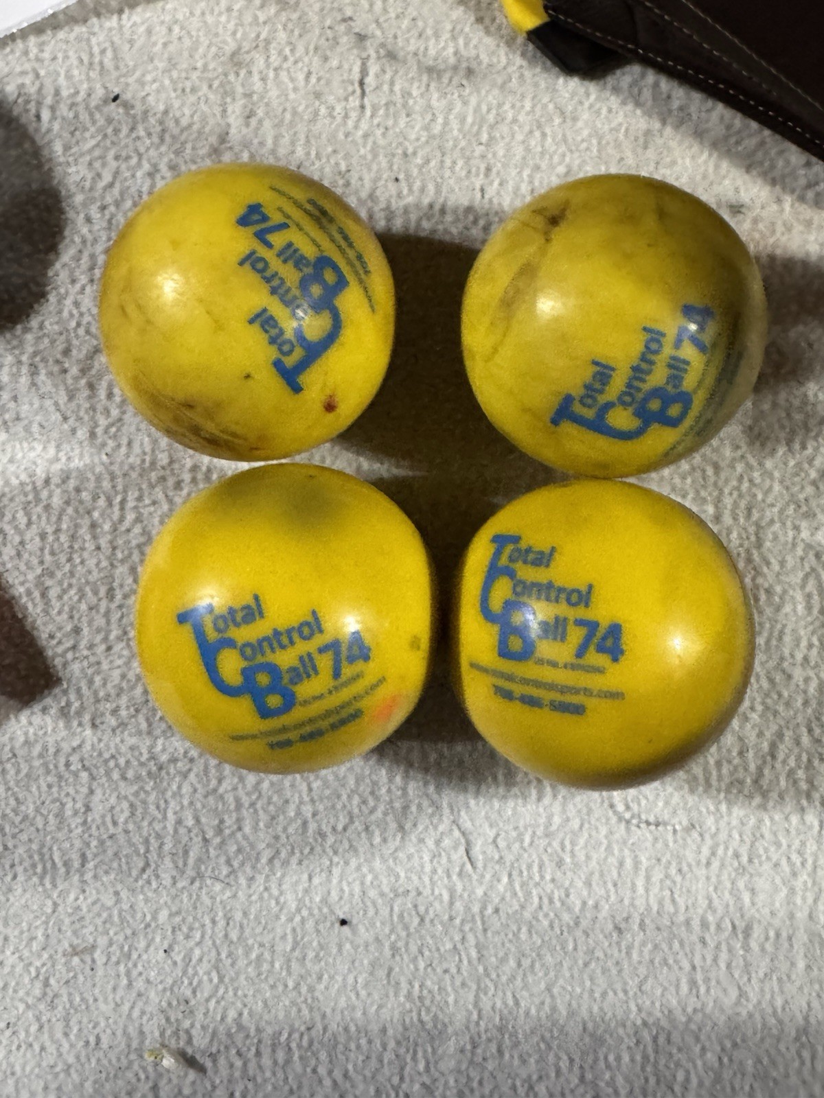 Total Control Balls TCB-74 Limited Flight Weighted Training Ball  -- Lot of 4